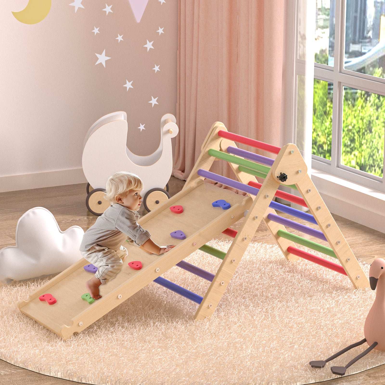 Growing Strong: The Advantages of Owning a Wood Climber Play Set for Babies