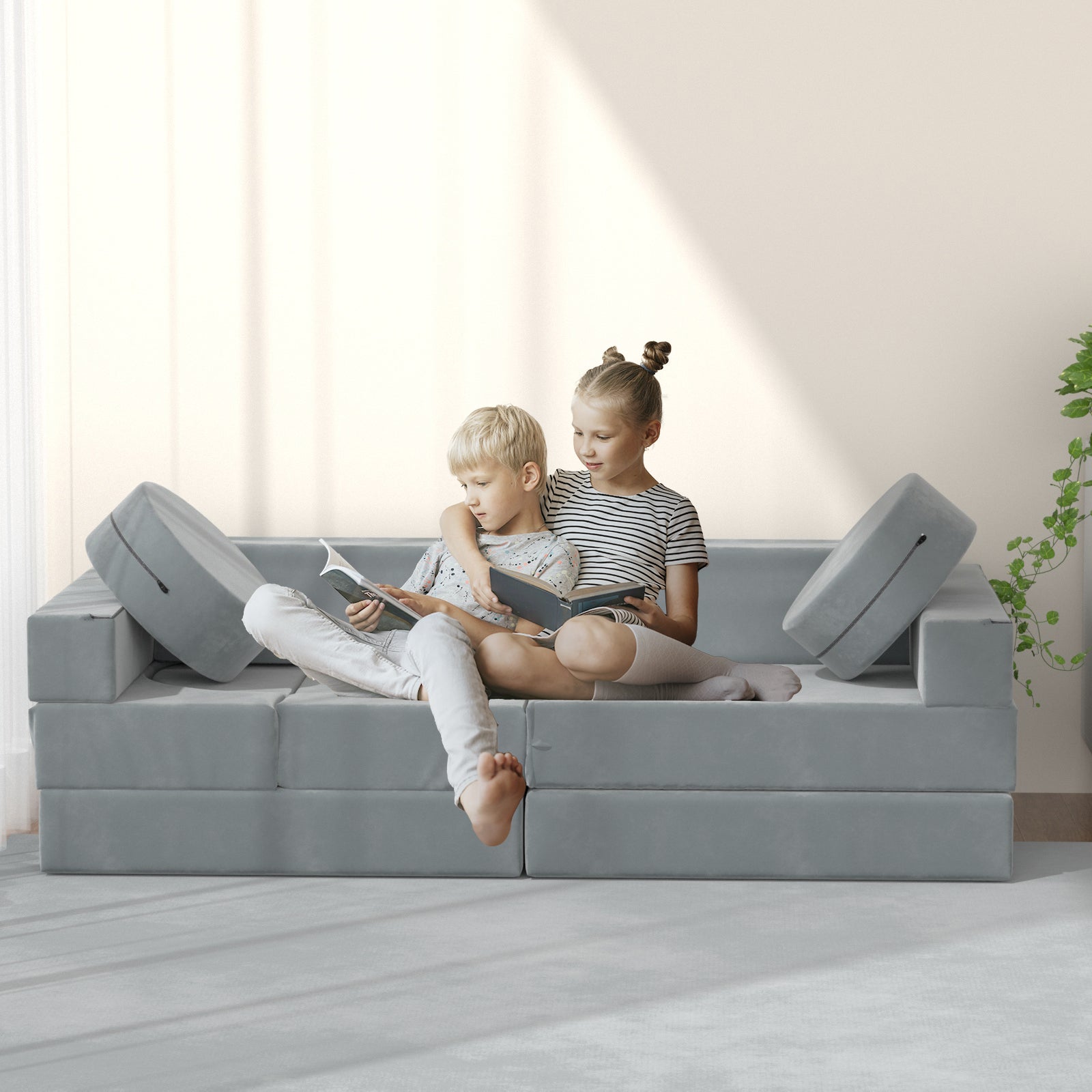 Whimsy Unleashed: Elevate Playtime with the 14-Piece Modular Children's Play Sofa – A Gift of Joy for Your Little Explorers!