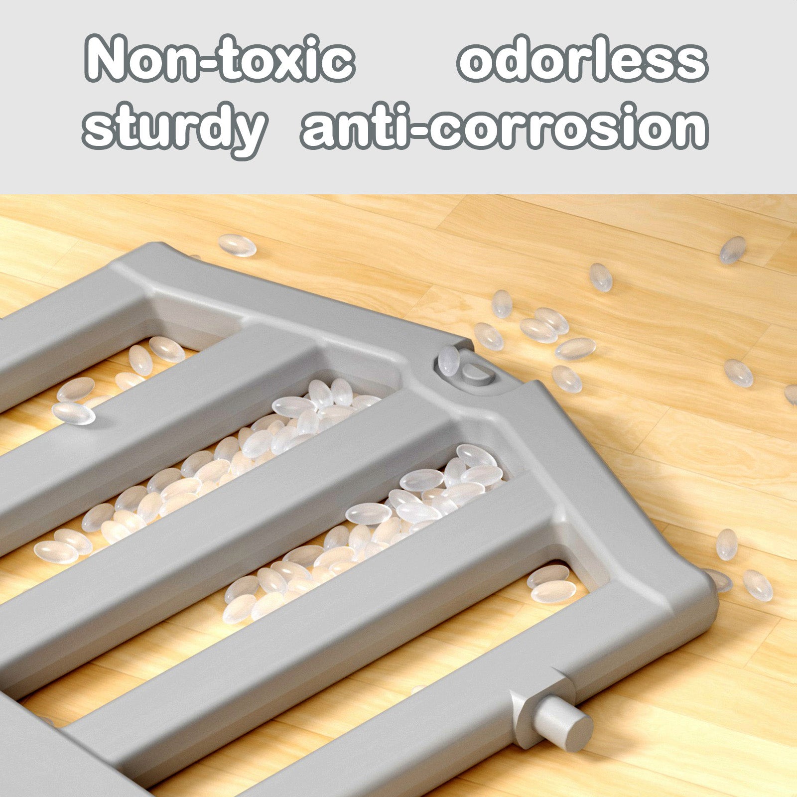 XJD 5 in 1 Toddler Slide Set  Climber Slide for Age 1-3, Outdoor Indoor Playset with Basketball Hoop, Telescope, and Storage Space, Gray/Grey