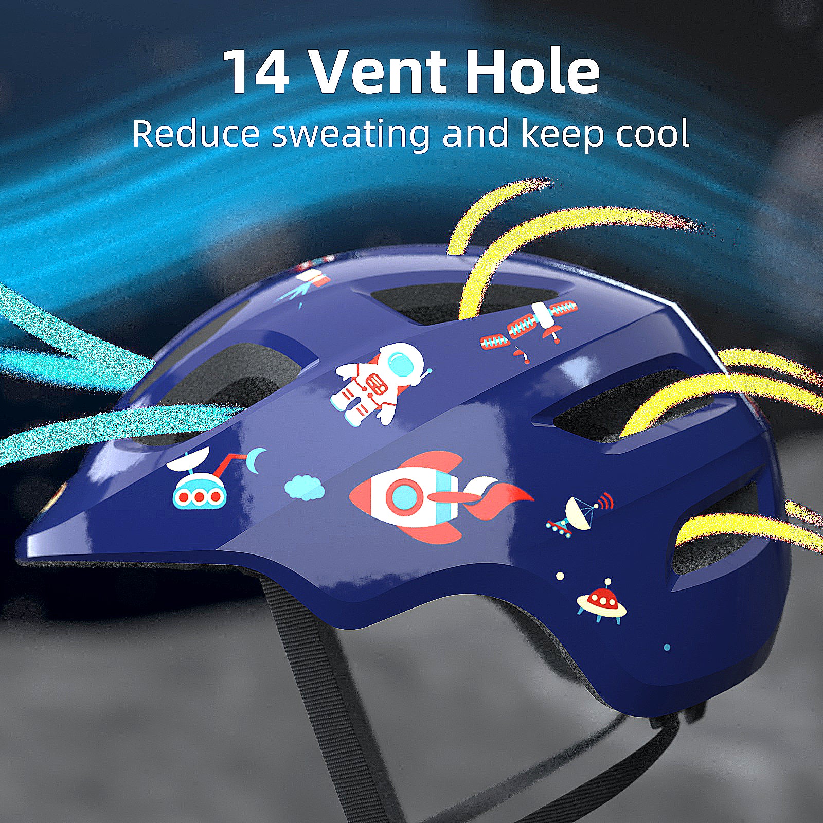 XJD Kids Helmets Astronaut In Blue Adjustable Helmet for Kids In Stock USA