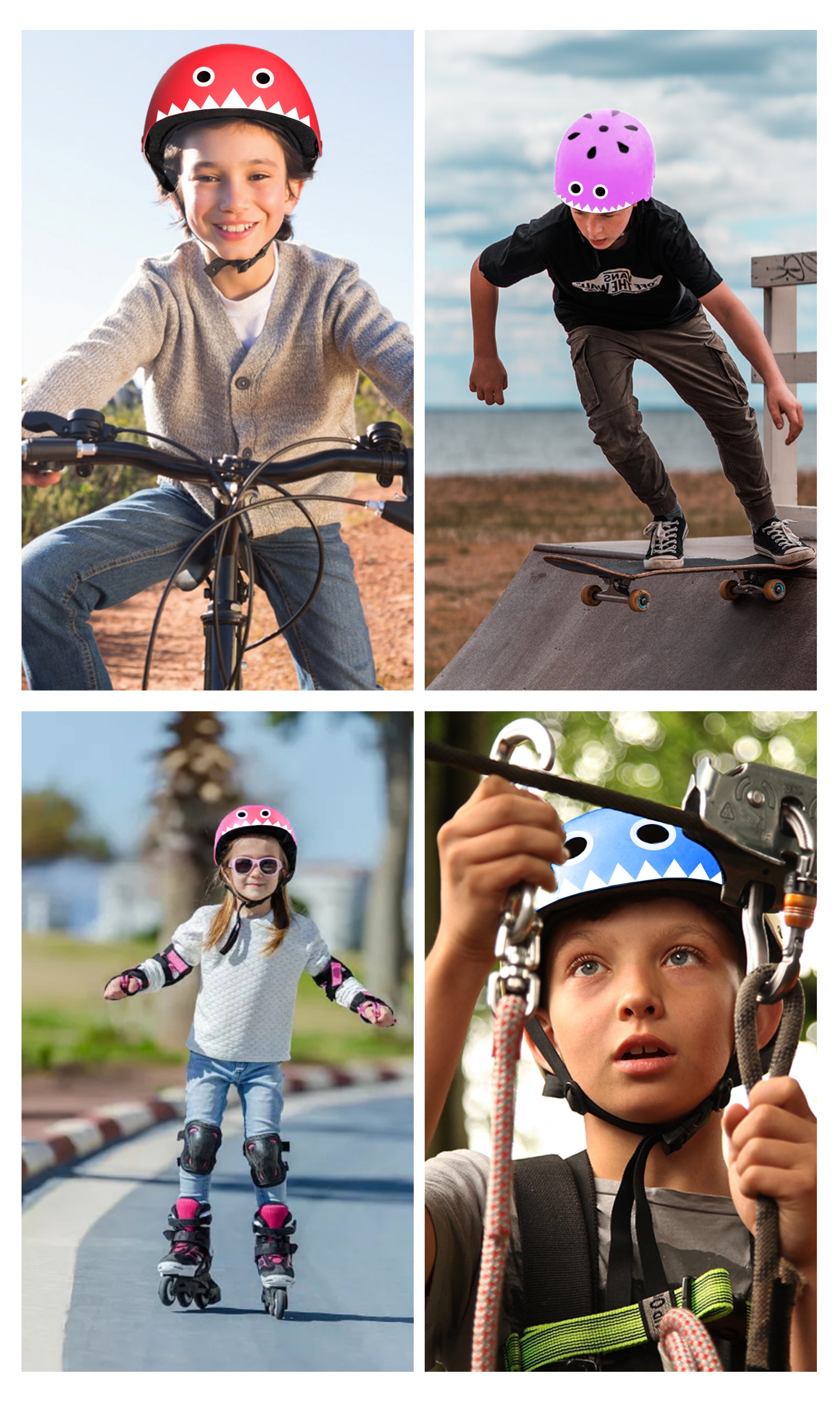 GLAF Kids Bike Helmets in Blue White In Stock USA