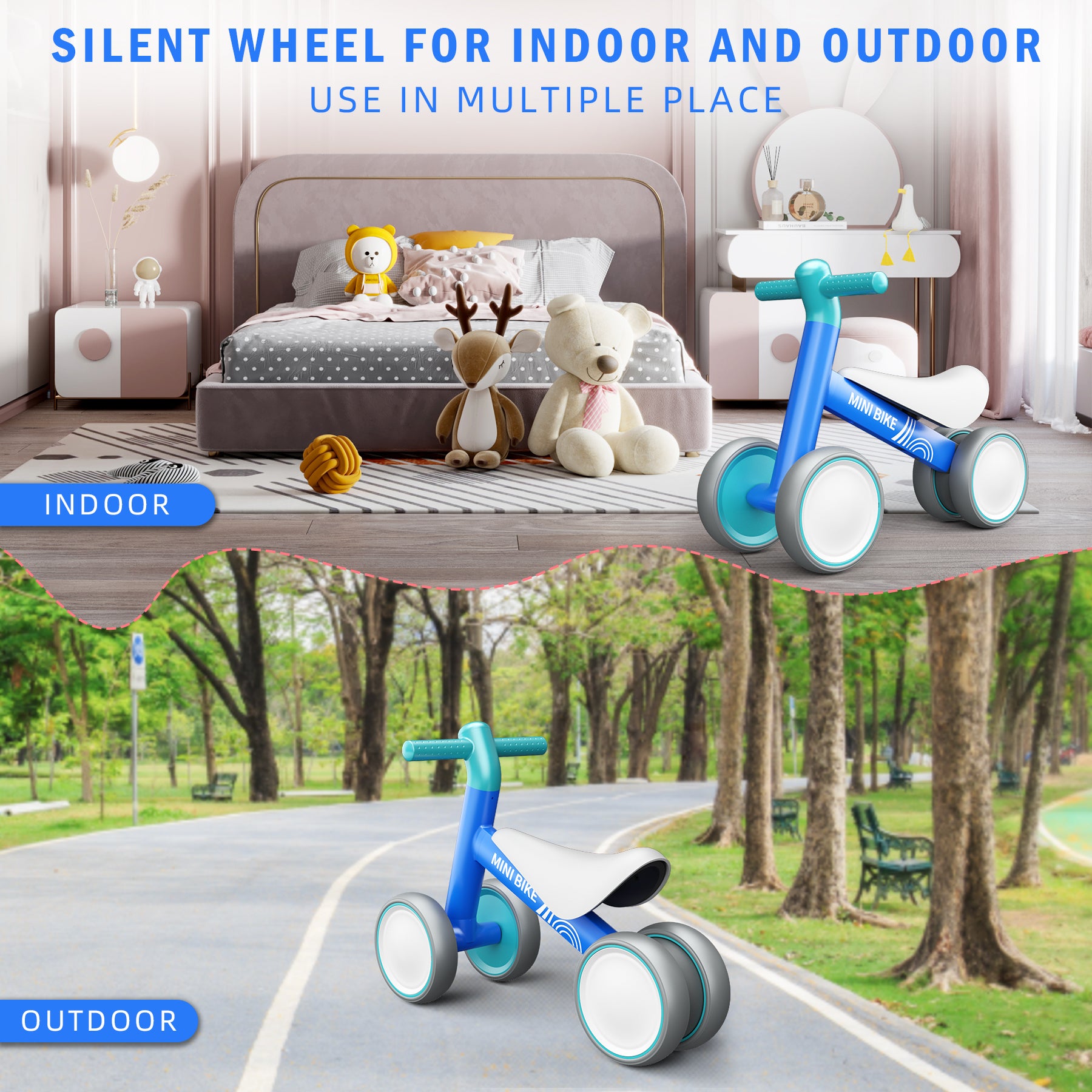 67i Baby Toddler Balance Bike for 2 year old - Blue