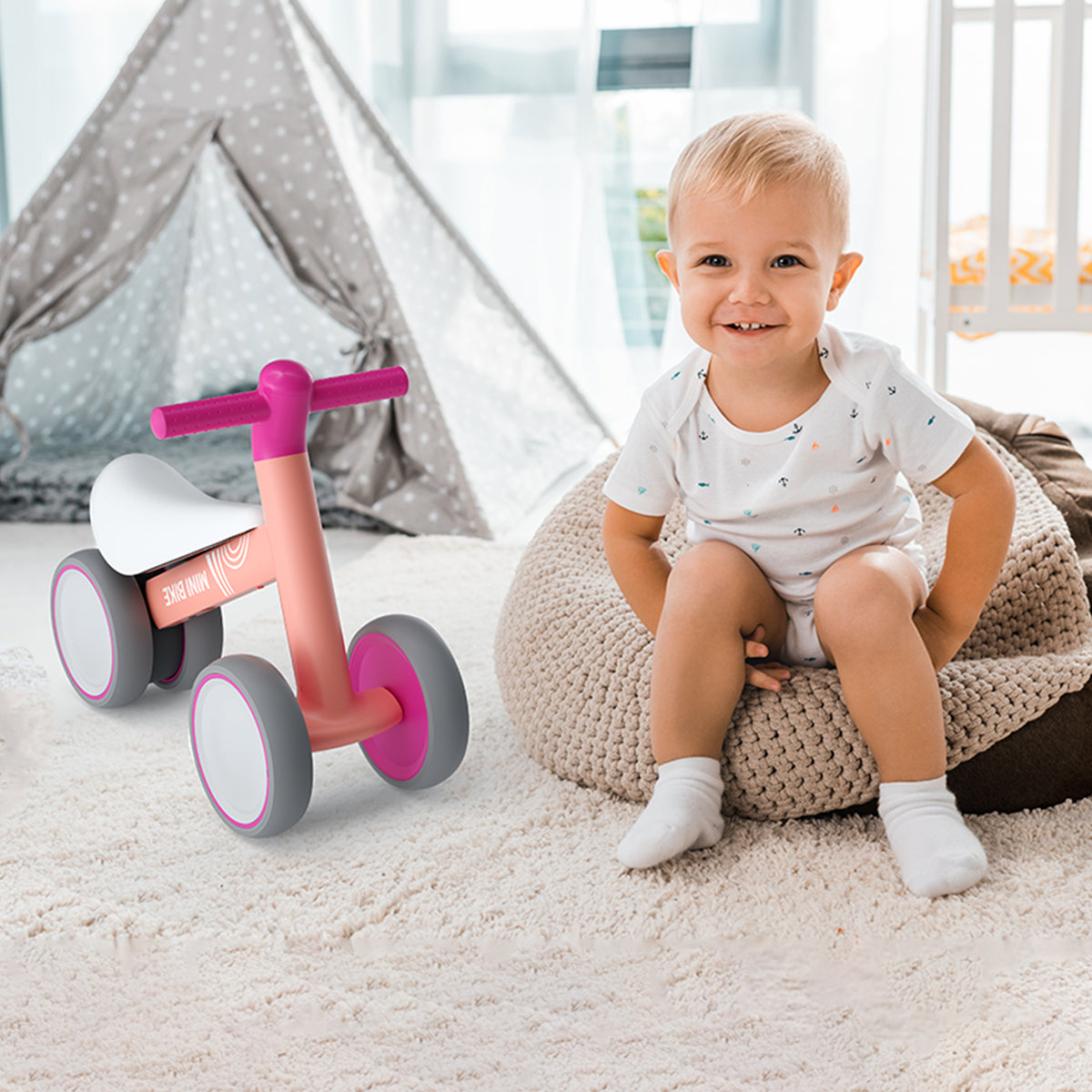 67i Baby Toddler Balance Bike for 2 year old - Pink