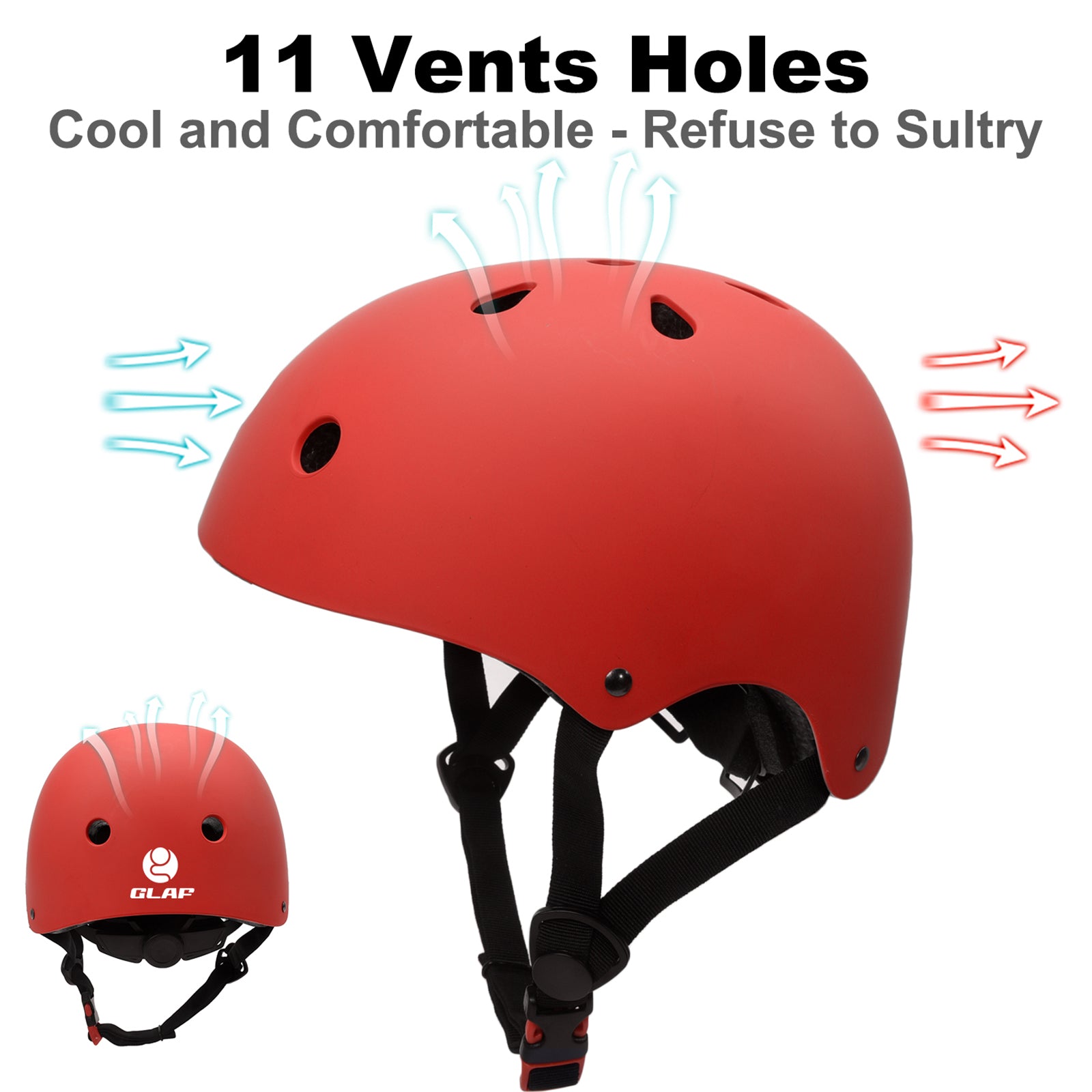 GLAF Kids Bike Helmets in Red In Stock USA