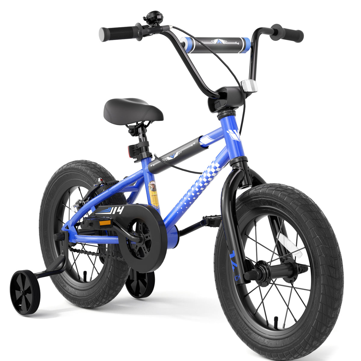 KORIMEFA BMX Style Kids Bike for 3-9 Years Old Toddlers Boys Girls , 12 14 16 Inch Kids Bike Bicycle with Training Wheels Coaster Brake Multiple Colors