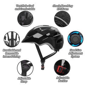 KORIMEFA Kids Bike Helmet Toddler Bicycles Helmets, Multi-Sport Protective Gear Set for 3-5-8-14 Years Boys Girls with Knee Elbow Pads Wrist Guards for Cycling,Skateboarding,Skating Scooter
