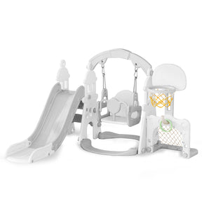 XJD 5-in-1 Toddler Slide and Swing Set Gray