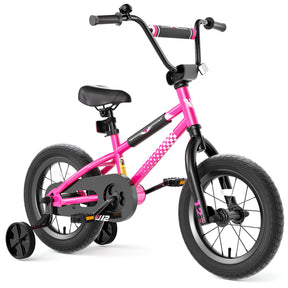 KORIMEFA BMX Style Kids Bike for 3-9 Years Old Toddlers Boys Girls , 12 14 16 Inch Kids Bike Bicycle with Training Wheels Coaster Brake Multiple Colors