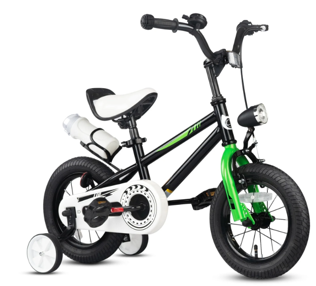 KORIMEFA Kids Bike, Boy Bicycle with Training Wheels for 3-6 Years Old Toddlers, Children Bicycle with Water Bottle Holder & Headlight & Training Wheels