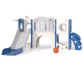KORIMEFA 11- in-1 Kids Toddler Slide Set, Toddler Climber Slide for Age 1-3 , Indoor Outdoor Slide with Basketball Hoop Ring Toss Golf