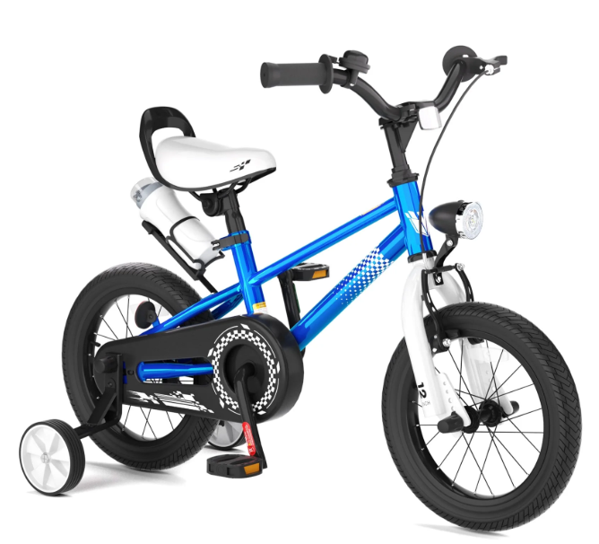 KORIMEFA Kids Bike, Boy Bicycle with Training Wheels for 3-6 Years Old Toddlers, Children Bicycle with Water Bottle Holder & Headlight & Training Wheels