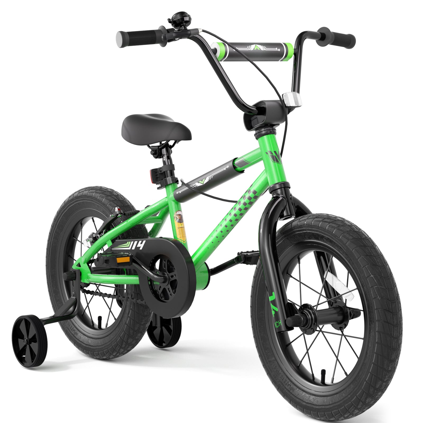 KORIMEFA BMX Style Kids Bike for 3-9 Years Old Toddlers Boys Girls , 12 14 16 Inch Kids Bike Bicycle with Training Wheels Coaster Brake Multiple Colors