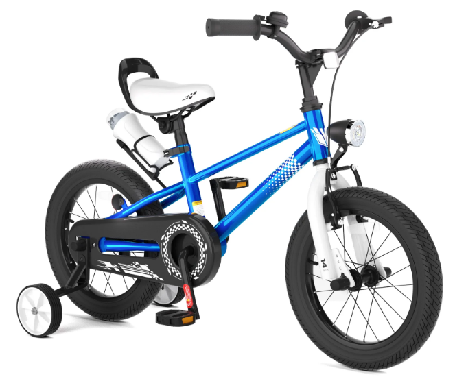 KORIMEFA Kids Bike, Boy Bicycle with Training Wheels for 3-6 Years Old Toddlers, Children Bicycle with Water Bottle Holder & Headlight & Training Wheels