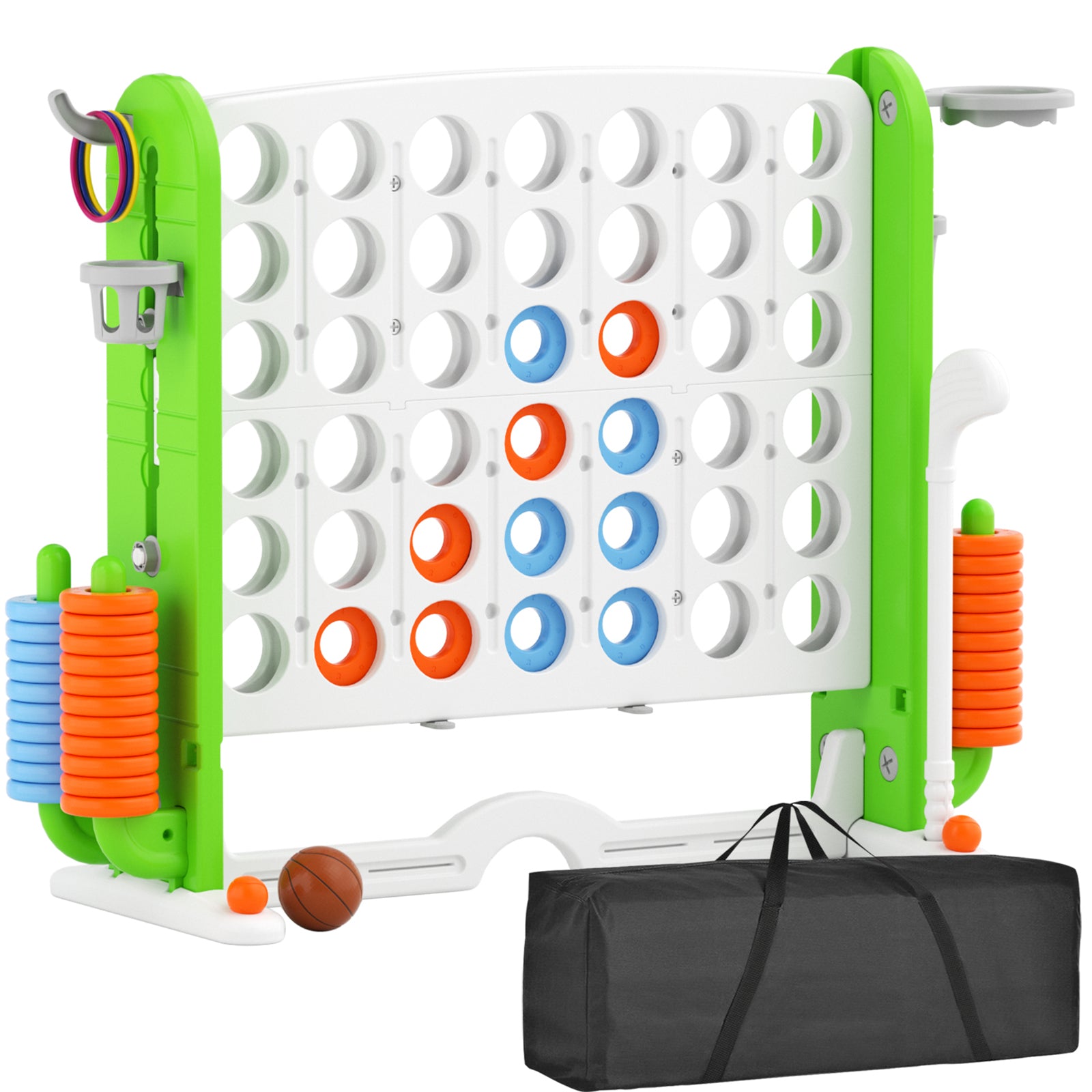 KORIMEFA Jumbo 4-to-Score Giant Game Set 4 in a Row Connect Game Perfect for Kids Adults Outdoor Holiday Party Family yard Game