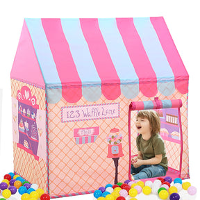 KORIMEFA Princess Castle Play Tent with Glow in The Dark Stars, Foldable Pink Pop up Kids Tent Playhouse Toys, for Indoor Outdoor Toddler Children Girls Gifts Tent Girls Toys