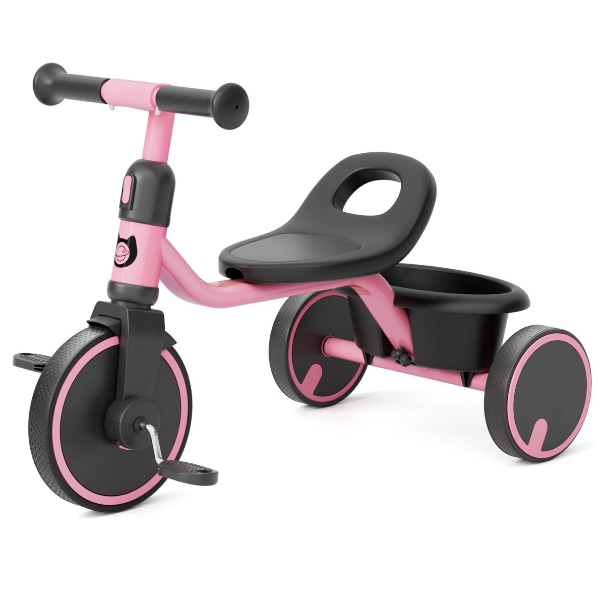 KORIMEFA Toddler Tricycle for 2-5 Year Old, Kids Trike with Storage Basket 3 Wheel Bike Birthday Toys Gift for Girls Boys