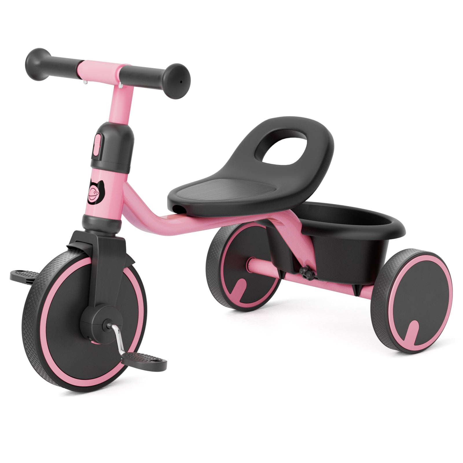 KORIMEFA Toddler Tricycle for 2-5 Year Old, Kids Trike with Storage Basket 3 Wheel Bike Birthday Toys Gift for Girls Boys