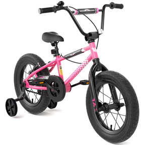 KORIMEFA BMX Style Kids Bike for 3-9 Years Old Toddlers Boys Girls , 12 14 16 Inch Kids Bike Bicycle with Training Wheels Coaster Brake Multiple Colors