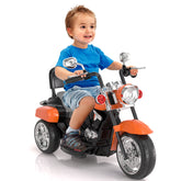 Kids Ride on Motorcycle, 6V 4.5AH Battery Powered Motorcycle w/Horn, Headlight, Forward/Reverse Switch, 3 Wheels Toys for Boys Girls Gift (Blue, White, Pink, Red, Orange)