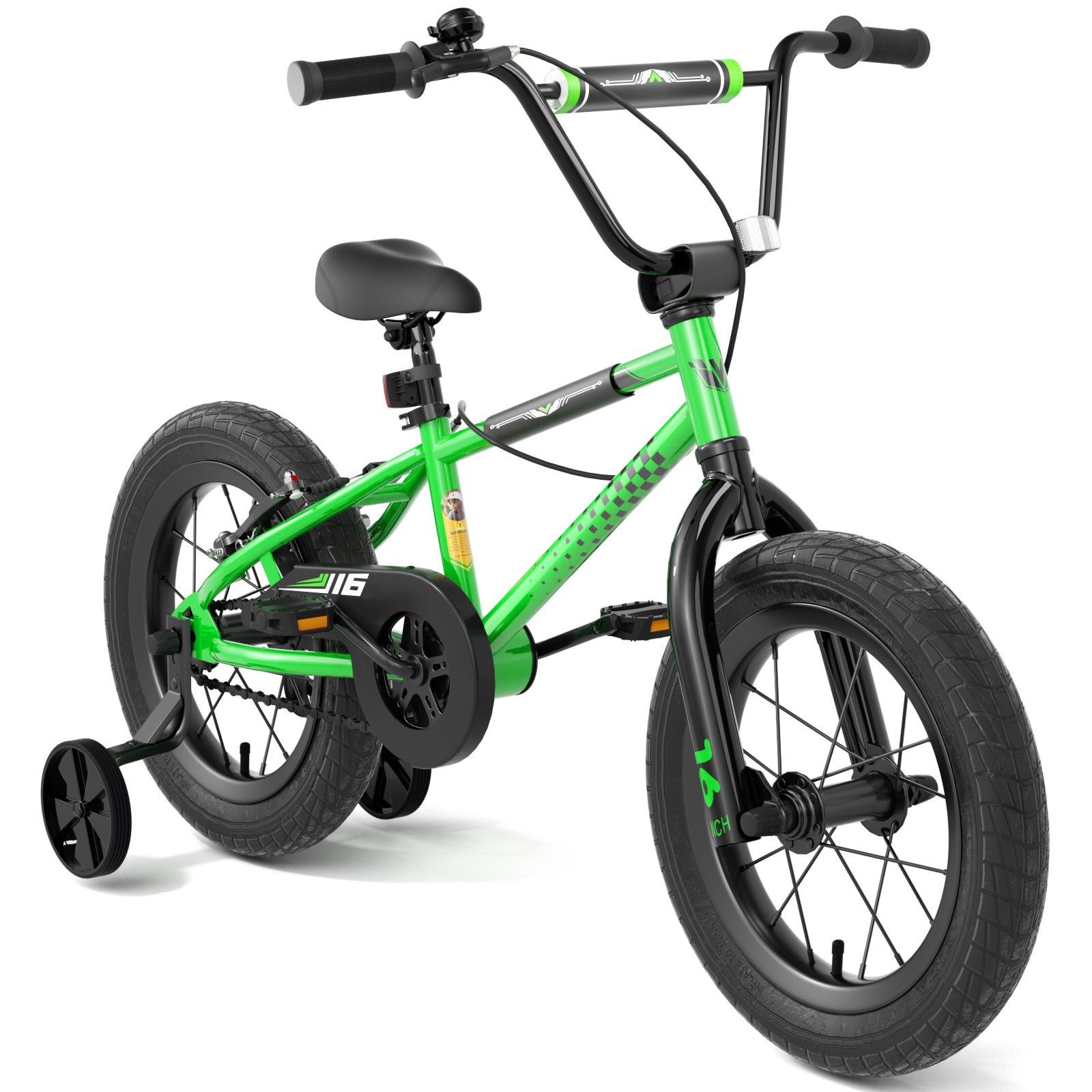 KORIMEFA BMX Style Kids Bike for 3-9 Years Old Toddlers Boys Girls , 12 14 16 Inch Kids Bike Bicycle with Training Wheels Coaster Brake Multiple Colors