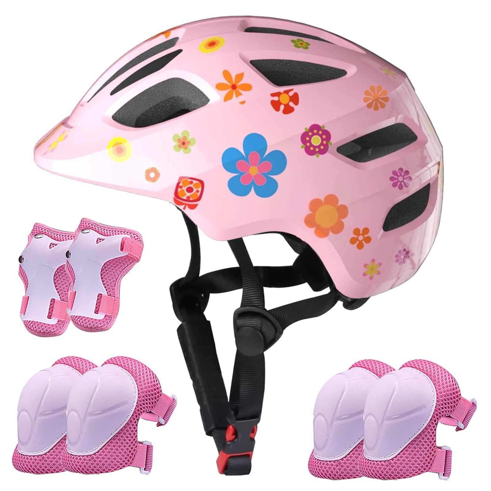 KORIMEFA Kids Bike Helmet Toddler Bicycles Helmets, Multi-Sport Protective Gear Set for 3-5-8-14 Years Boys Girls with Knee Elbow Pads Wrist Guards for Cycling,Skateboarding,Skating Scooter