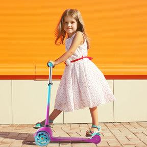 KORIMEFA 3 Wheel Scooters for Kids, Kick Scooter for Toddlers 2-5 Years Old, Boys Girls Scooter with Light Up Wheels