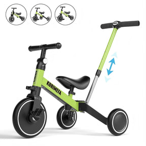 KORIMEFA Toddler Bike with Push Handle,Tricycles for 1 to 3 Years Old, Toddler Tricycle with Push Handle for Boy Girl, Baby Bike Balance Bike
