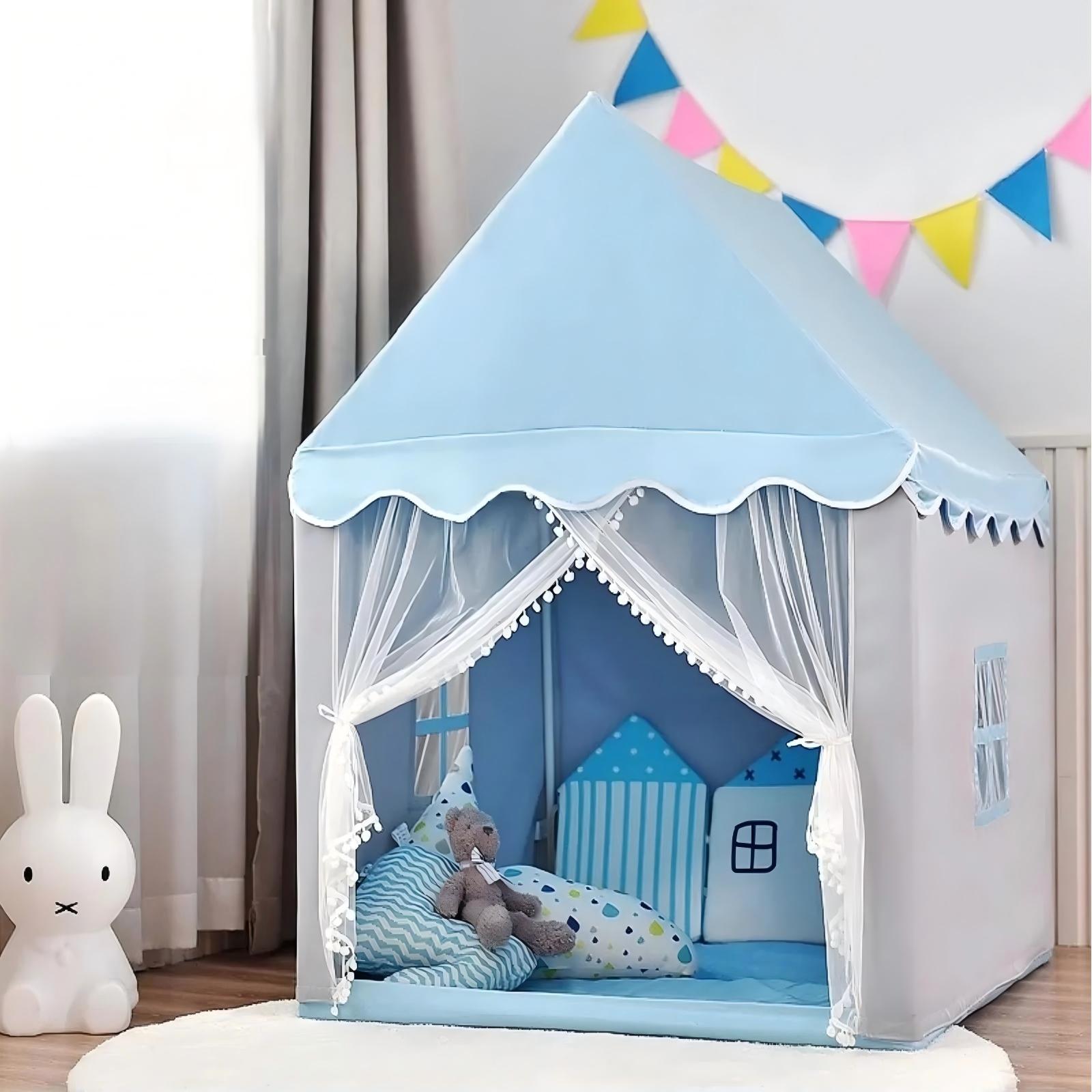 KORIMEFA Princess Castle Play Tent with Glow in The Dark Stars, Foldable Pink Pop up Kids Tent Playhouse Toys, for Indoor Outdoor Toddler Children Girls Gifts Tent Girls Toys
