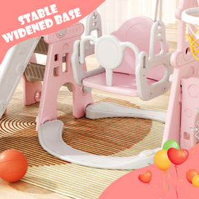 Pre-sale, XJD 5-in-1 Toddler Slide and Swing Set, Pink