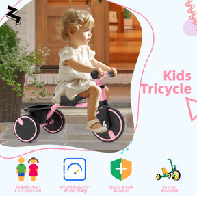 XJD Toddler Training  Balance Bike - No Pedal Bicycle for Kids Ages 1.5+, Pink