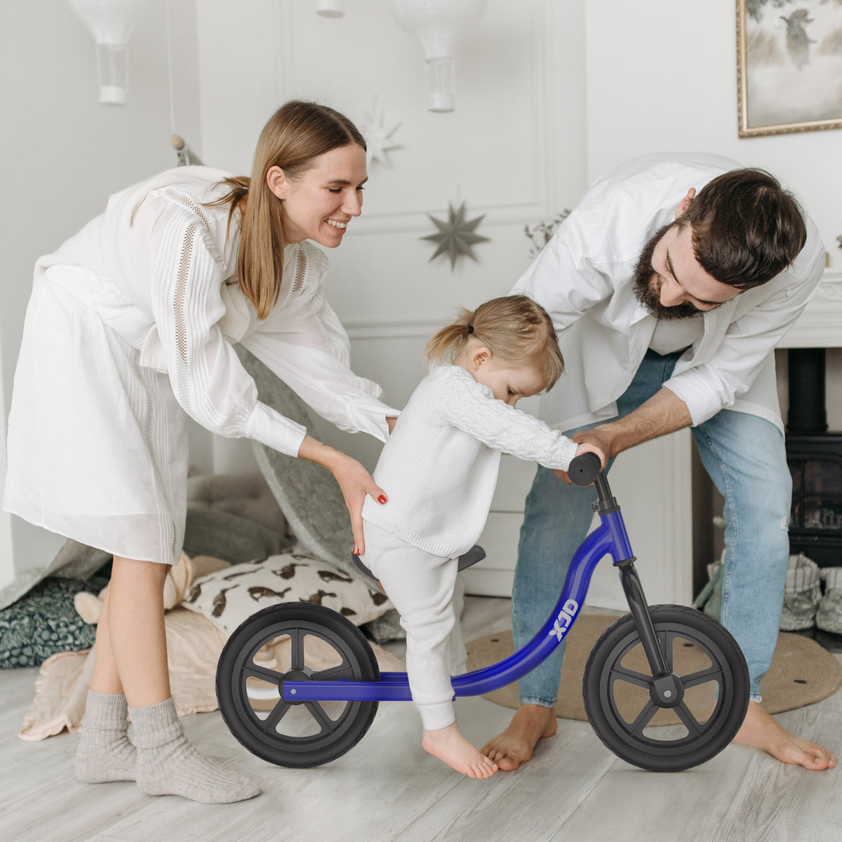 XJD Toddler Balance Bike No Pedal Bicycle for Girls Boys Ages 18 Months to 5 Years Old Blue