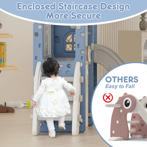 KORIMEFA 8 in 1 Kids Slide Set with Climber, Toddler Climber Slide Play Set with Basketball Hoop, Tunnel, Toddler Playground Outdoor Indoor layground Slide Playset Age 1+