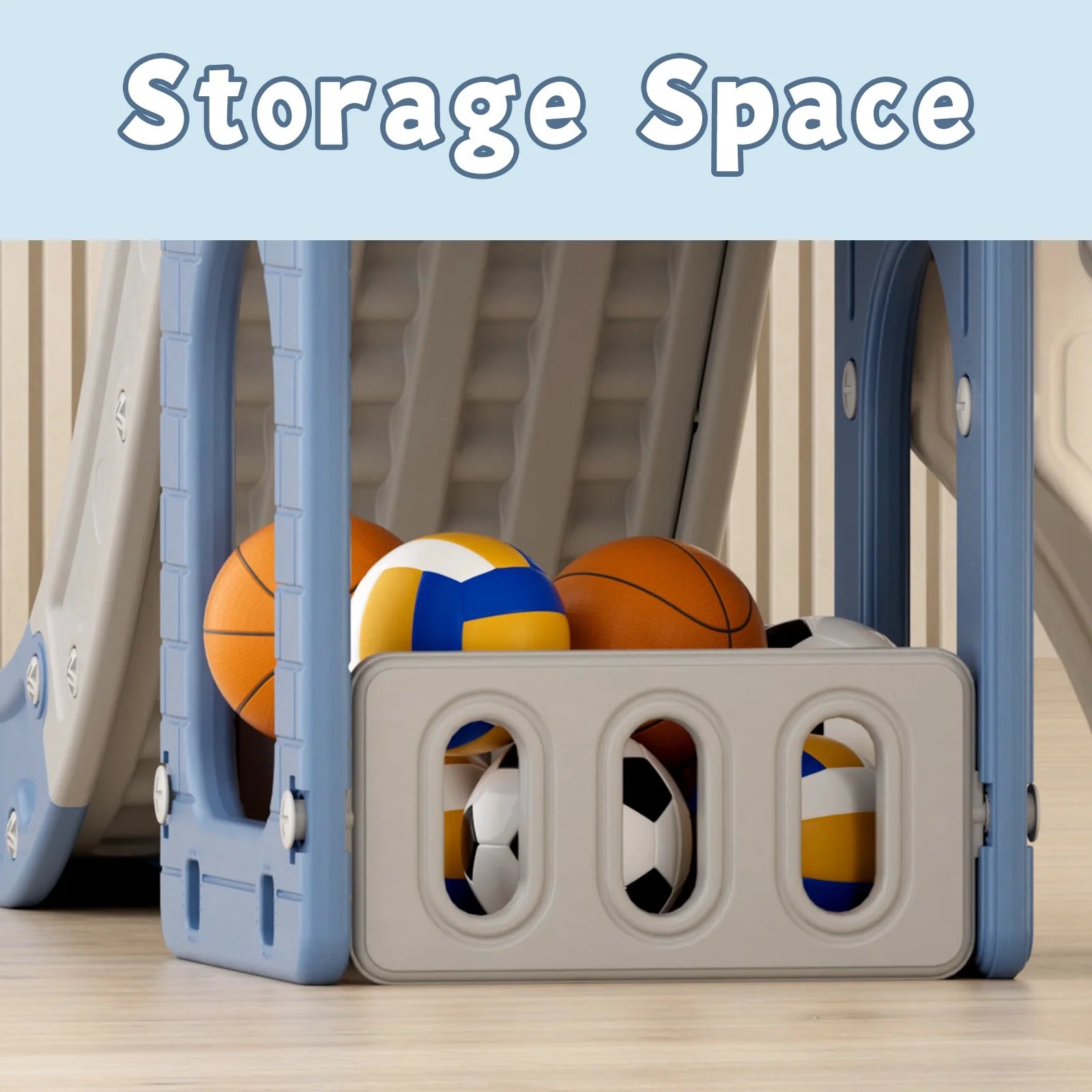 KORIMEFA Toddler Slide Set, Slide for Toddlers Age 1-4 with Basketball Hoop and Ball, Slide for Kids, Indoor Outdoor Backyard Playground Climbing Baby Slide Toy