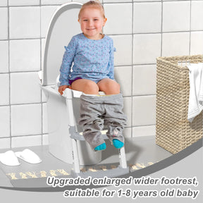 KORIMEFA Baby Potty Training Seat with Step Stool Ladder, Upgrade Toddler Potty Toilet Seat with Anti-Slip Pads Ladder for Kids Boys Girls