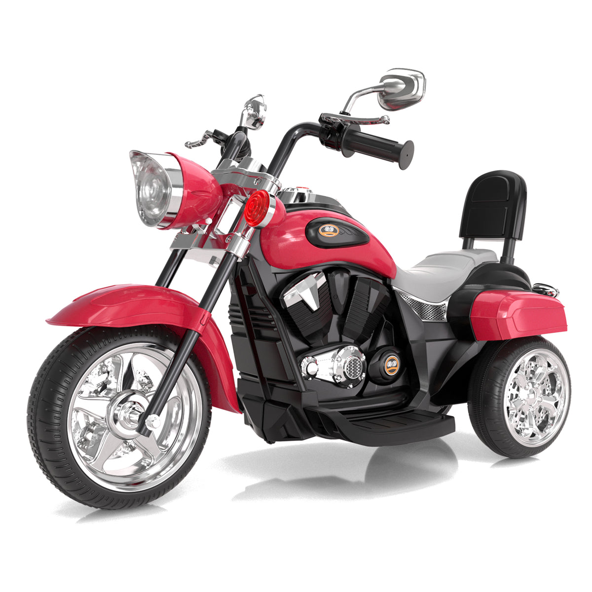 Kids Ride on Motorcycle, 6V 4.5AH Battery Powered Motorcycle w/Horn, Headlight, Forward/Reverse Switch, 3 Wheels Toys for Boys Girls Gift (Blue, White, Pink, Red, Orange)