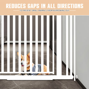 XJD Premium Metal Pet Gate for Babies: Adjustable Width 30-37.8", 63" High – Easy Install, Auto-Close Barrier for Home Safety, White