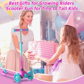 KORIMEFA 3 Wheel Scooters for Kids, Kick Scooter for Toddlers 2-5 Years Old, Boys Girls Scooter with Light Up Wheels