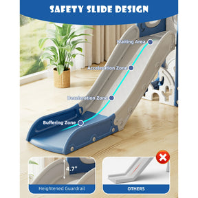 Korimefa 11-in-1 Toddler Slide Set with Golf, Basketball Hoop, Kids Slide for Toddlers Age 1-4