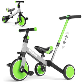 KORIMEFA Toddler Bike with Push Handle,Tricycles for 1 to 3 Years Old, Toddler Tricycle with Push Handle for Boy Girl, Baby Bike Balance Bike