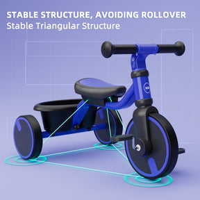 XJD Toddler Training  Balance Bike - No Pedal Bicycle for Kids Ages 1.5+, Blue