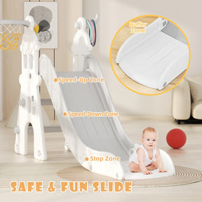 Pre-sale, XJD Indoor and Outdoor Plastic Freestanding Single Slide Gray/Grey