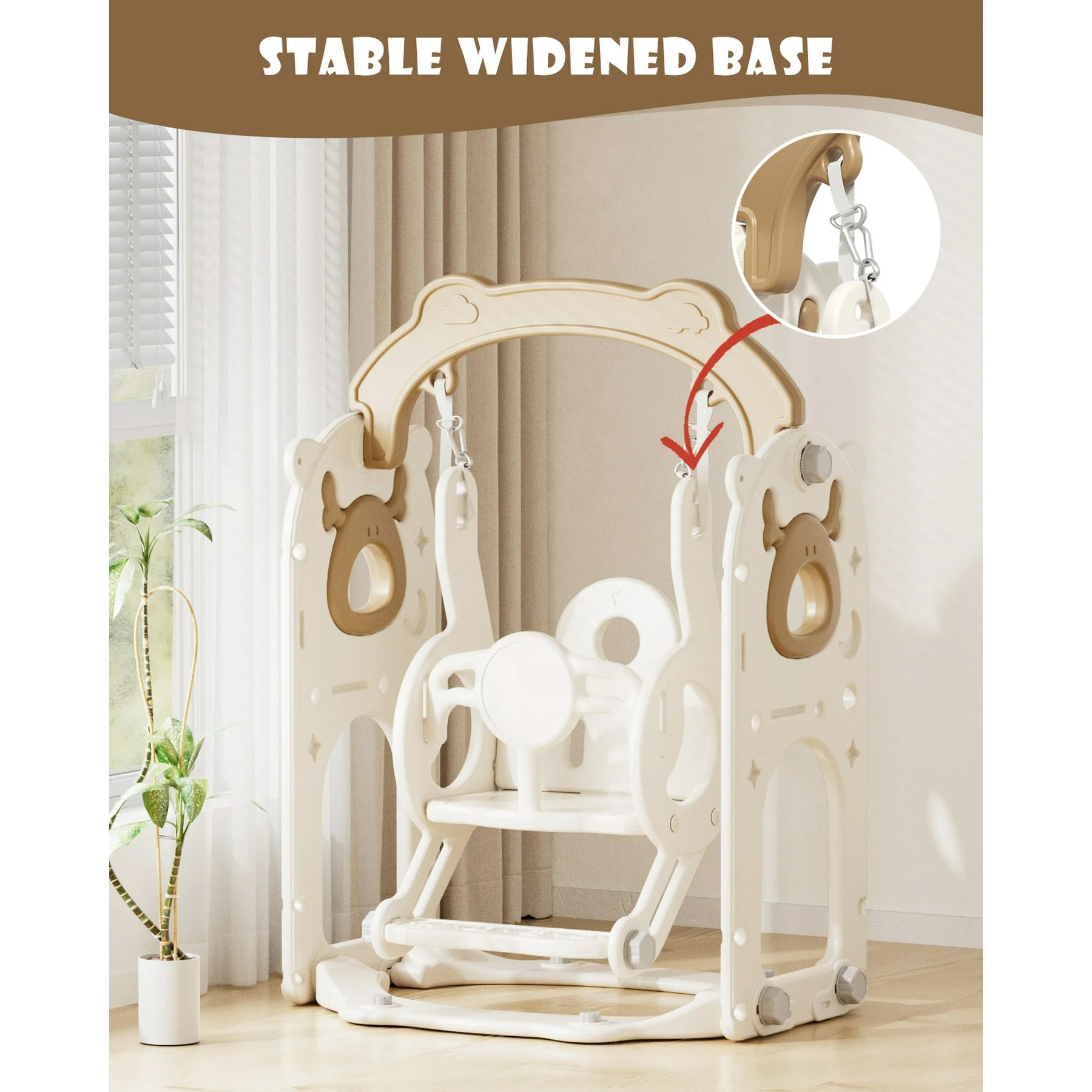 KORIMEFA 12 in 1 Toddler Slide Set, Kids PlaySet with Swing Playground for Baby 1-3 Years, Toddler Climber Slide Slide PlaySet with Basketball Hoop,Outdoor Indoor Playground for Toddlers Upgraded