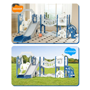 KORIMEFA 12 in 1 Toddler Slide Set, Kids PlaySet with Swing Playground for Baby 1-3 Years, Toddler Climber Slide Slide PlaySet with Basketball Hoop,Outdoor Indoor Playground for Toddlers Upgraded