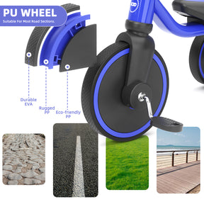 XJD Toddler Training  Balance Bike - No Pedal Bicycle for Kids Ages 1.5+, Blue