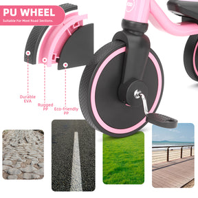XJD Toddler Training  Balance Bike - No Pedal Bicycle for Kids Ages 1.5+, Pink