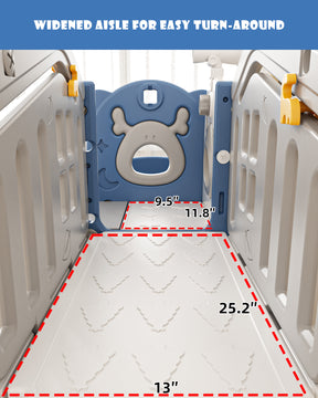 KORIMEFA 9-IN-1 Toddler Slide Set for kids Age 1-5, Bus-Themed Climber Indoor Outdoor Playset with Slide, Golf, Basketball Hoop, Climber, Wheel