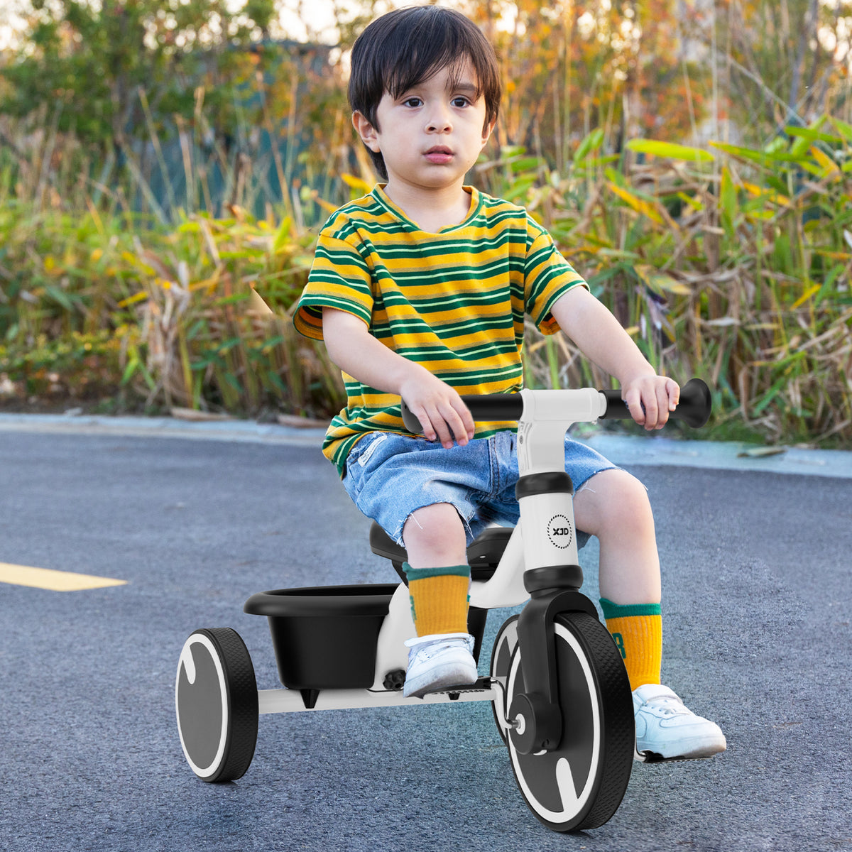 XJD Toddler Training  Balance Bike - No Pedal Bicycle for Kids Ages 1.5+, White