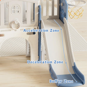 KORIMEFA 9 in 1 Toddler Slide Set, Kids Slide for Toddlers, Toddler Climber Slide PlaySet with Basketball Hoop,Outdoor Indoor Playground for Toddlers Upgraded