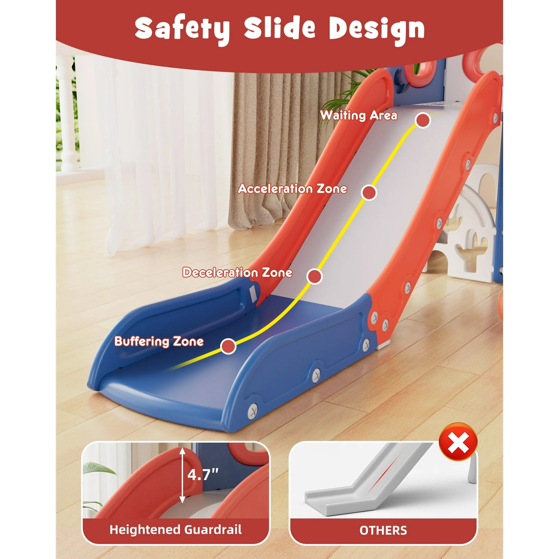 KORIMEFA 12 in 1 Toddler Slide Set, Kids PlaySet with Swing Playground for Baby 1-3 Years, Toddler Climber Slide Slide PlaySet with Basketball Hoop,Outdoor Indoor Playground for Toddlers Upgraded