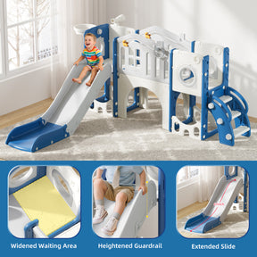 KORIMEFA 11- in-1 Kids Toddler Slide Set, Toddler Climber Slide for Age 1-3 , Indoor Outdoor Slide with Basketball Hoop Ring Toss Golf